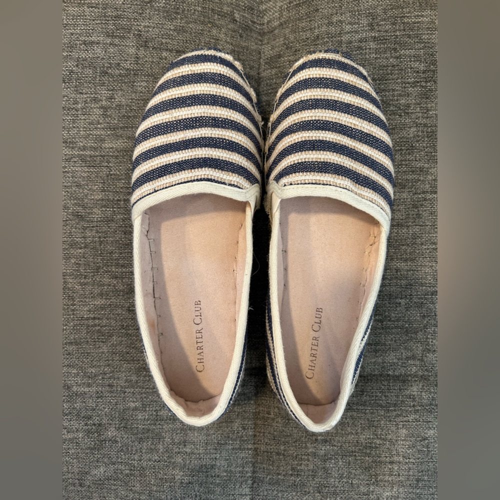 Charter Club Espadrille Slip On Flats Size 7.5